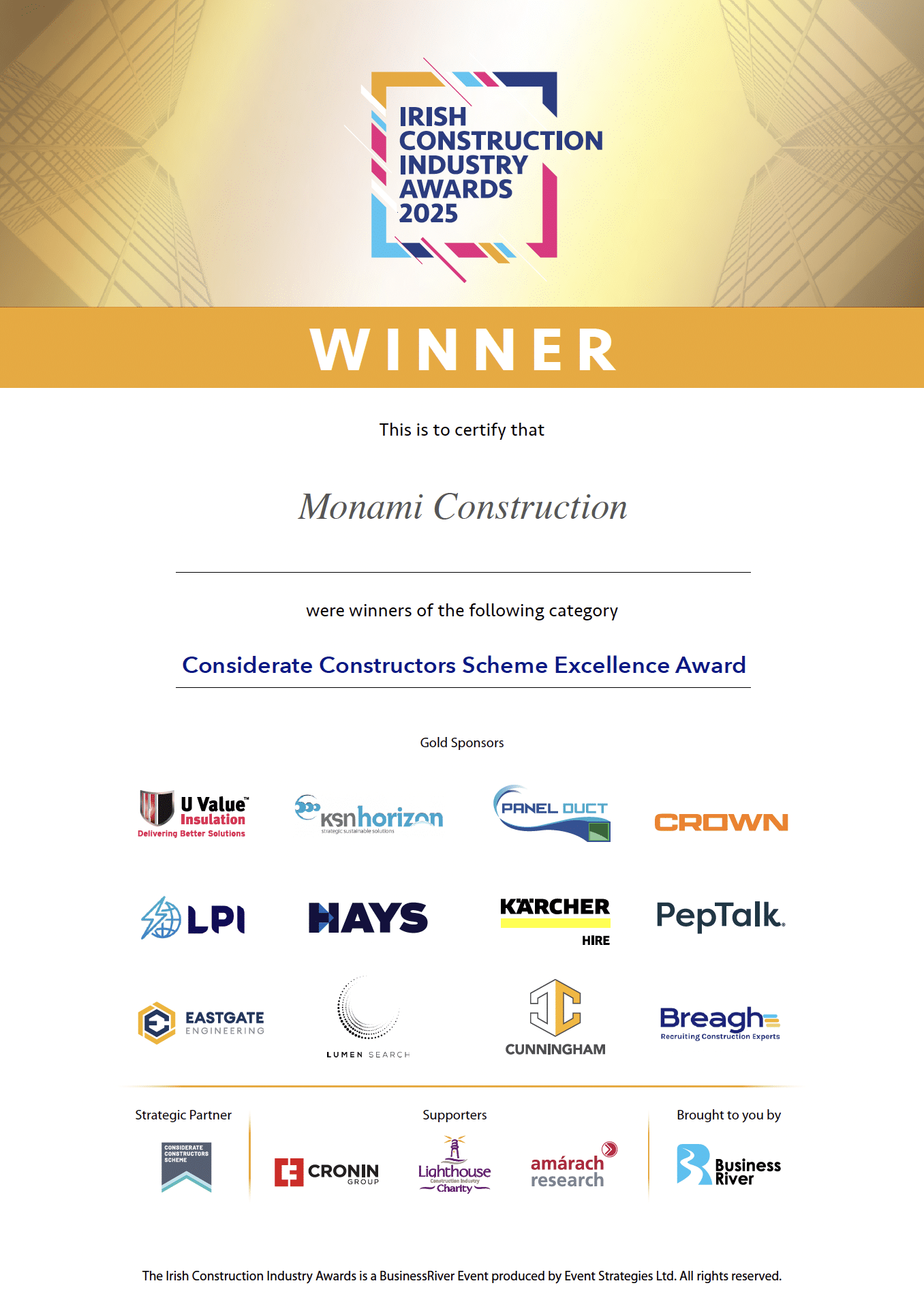 ICIA AWARDS WINNER