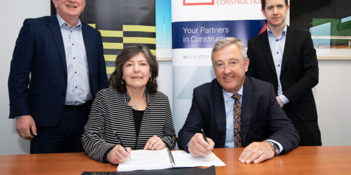 TUS President Professor Vincent Cunnane and Governing Body Chairwoman Josephine Feehily at the signing of the Coonagh Cross contract with Monami directors Bryan Quille and Trevor Cavanagh.